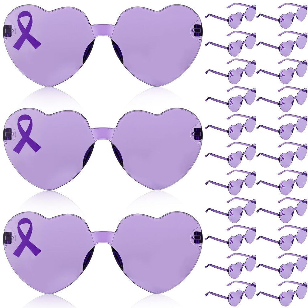 5426 50 Pairs Purple Ribbon Awareness Gifts Bulk Sunglasses Pancreatic